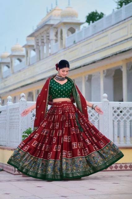 Mor Tussar Silk wholesale lehenga shop in pune