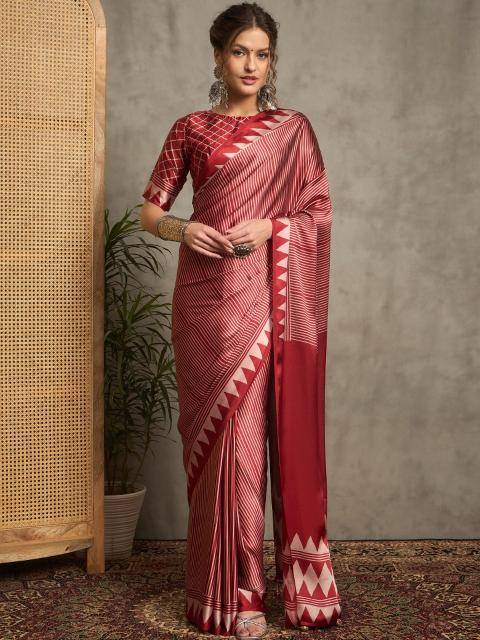 Shorya noor e ajrakh gajji printed Wholesale saree manufacturers in India