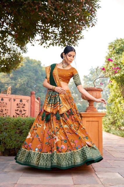 Rabbit Tussar Silk bridal lehenga wholesale surat