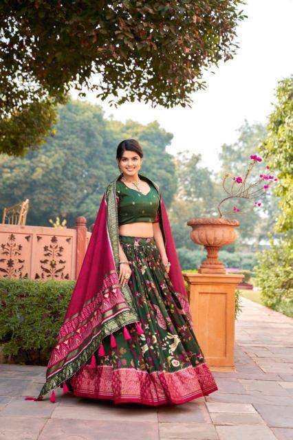 Rabbit Tussar Silk bridal lehenga wholesale surat