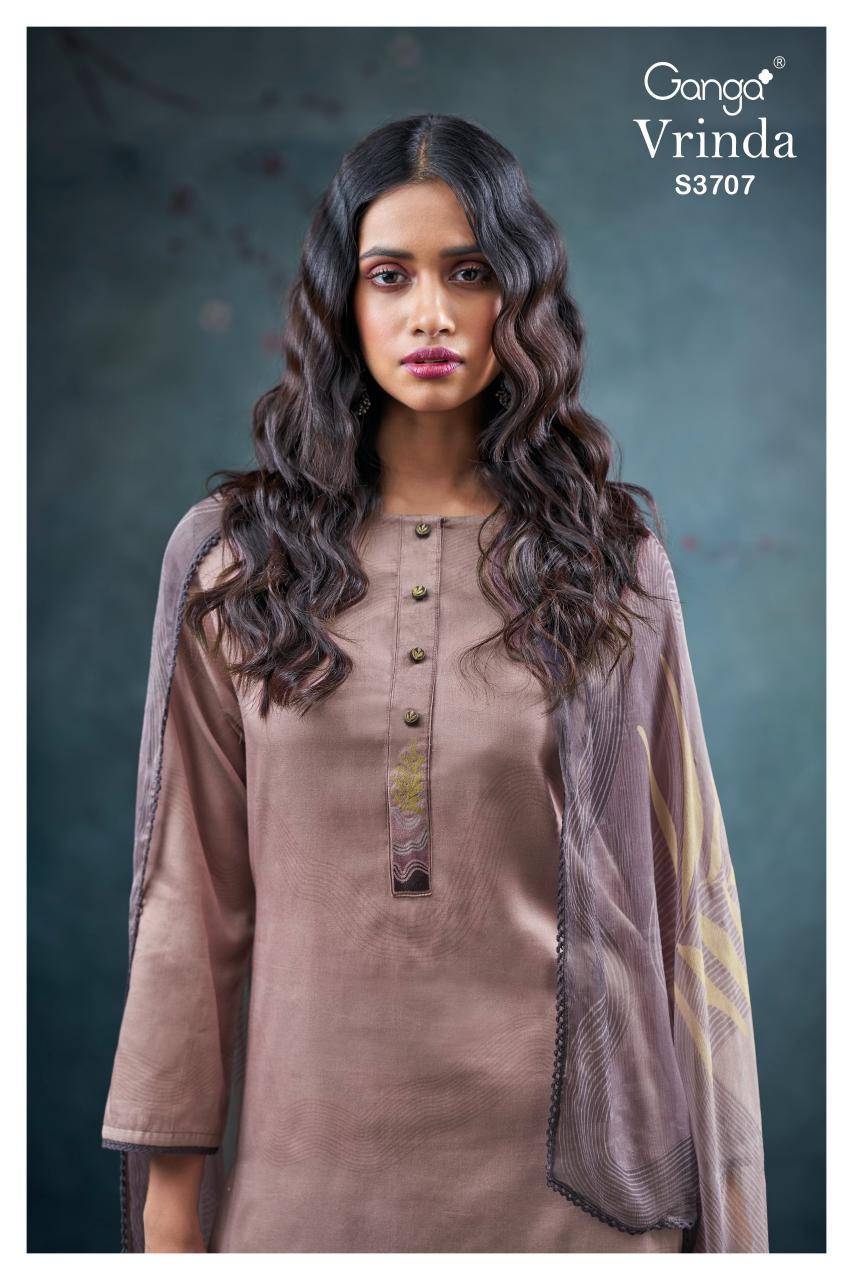 Ganga vrinda 3707 Surat dress material market