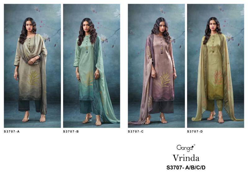 Ganga vrinda 3707 Surat dress material market