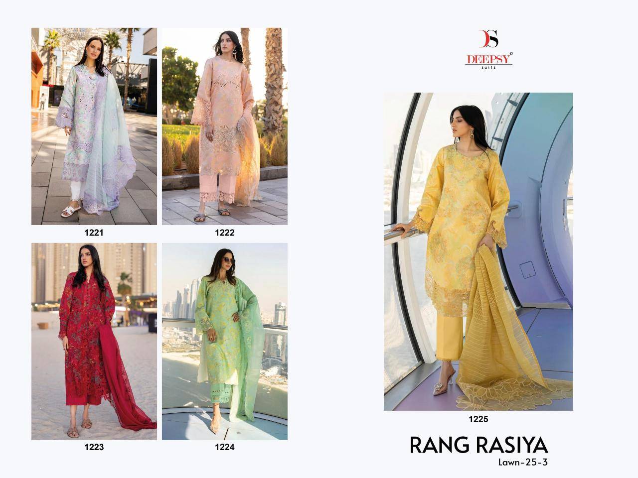Deepsy suits rangrasiya lawn 25-3 Dress material market in Vadodara