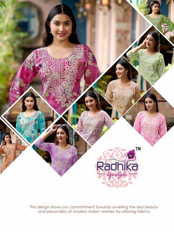 Radhika lifestyle summer shine vol 2 south indian kurti design