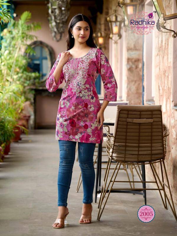 Radhika lifestyle summer shine vol 2 south indian kurti design