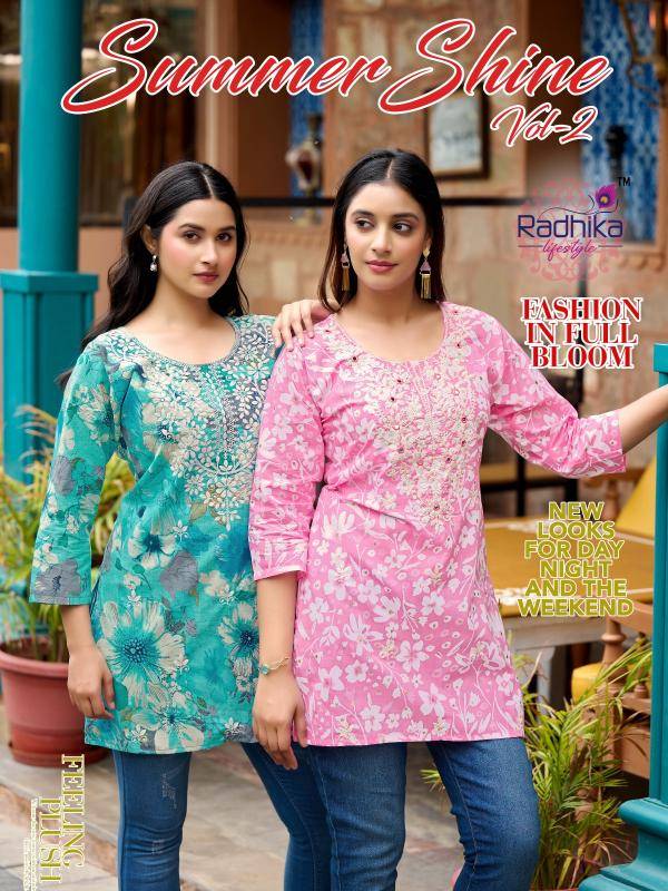 Radhika lifestyle summer shine vol 2 south indian kurti design