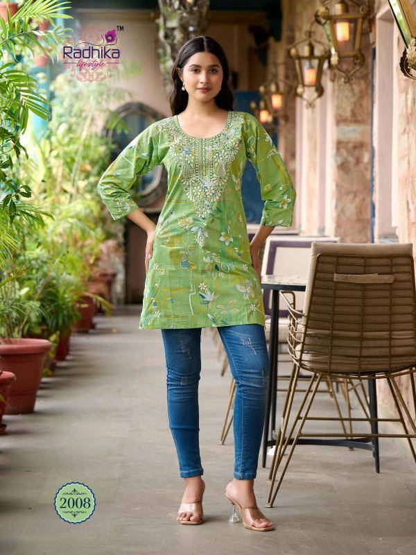 Radhika lifestyle summer shine vol 2 south indian kurti design