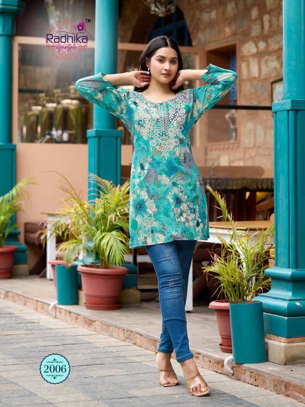 Radhika lifestyle summer shine vol 2 south indian kurti design