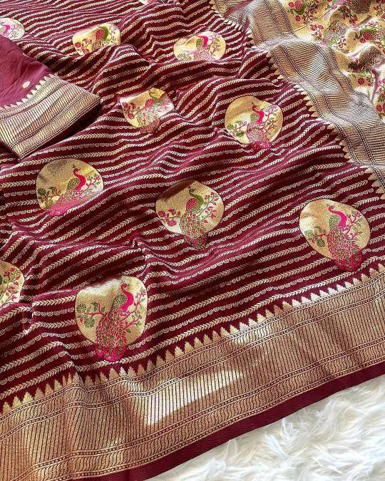 Akshara soft rajwadi pashmina silk Indian Saree Manufacturers
