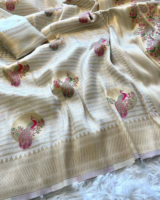 Akshara soft rajwadi pashmina silk Indian Saree Manufacturers
