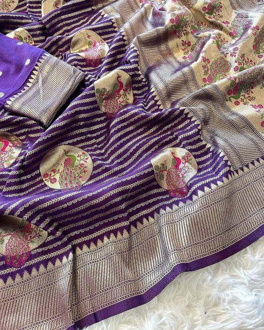 Akshara soft rajwadi pashmina silk Indian Saree Manufacturers