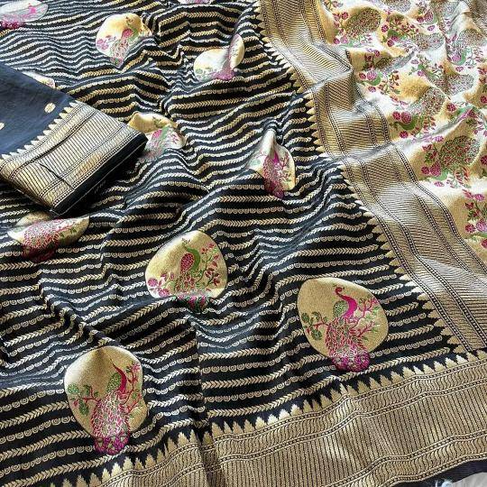 Akshara soft rajwadi pashmina silk Indian Saree Manufacturers