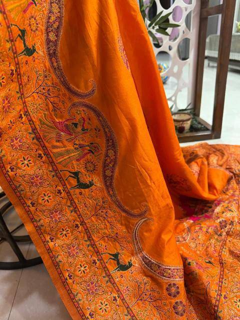 Akshara pure khadi crepe silk Online Saree Wholesale