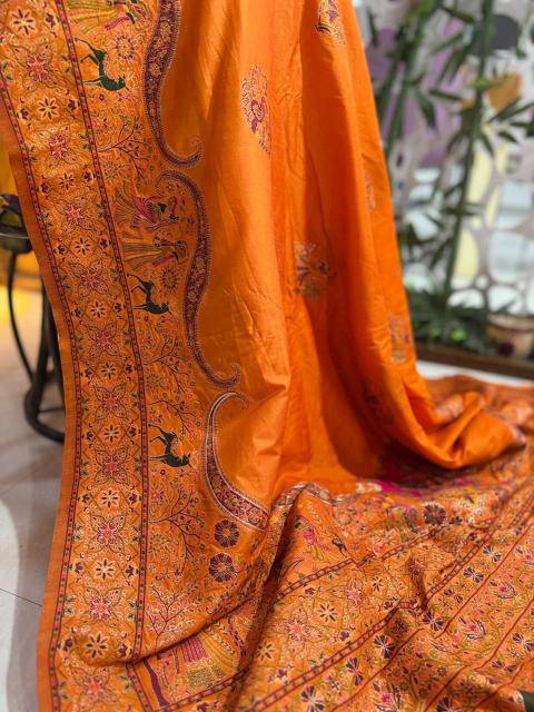 Akshara pure khadi crepe silk Online Saree Wholesale