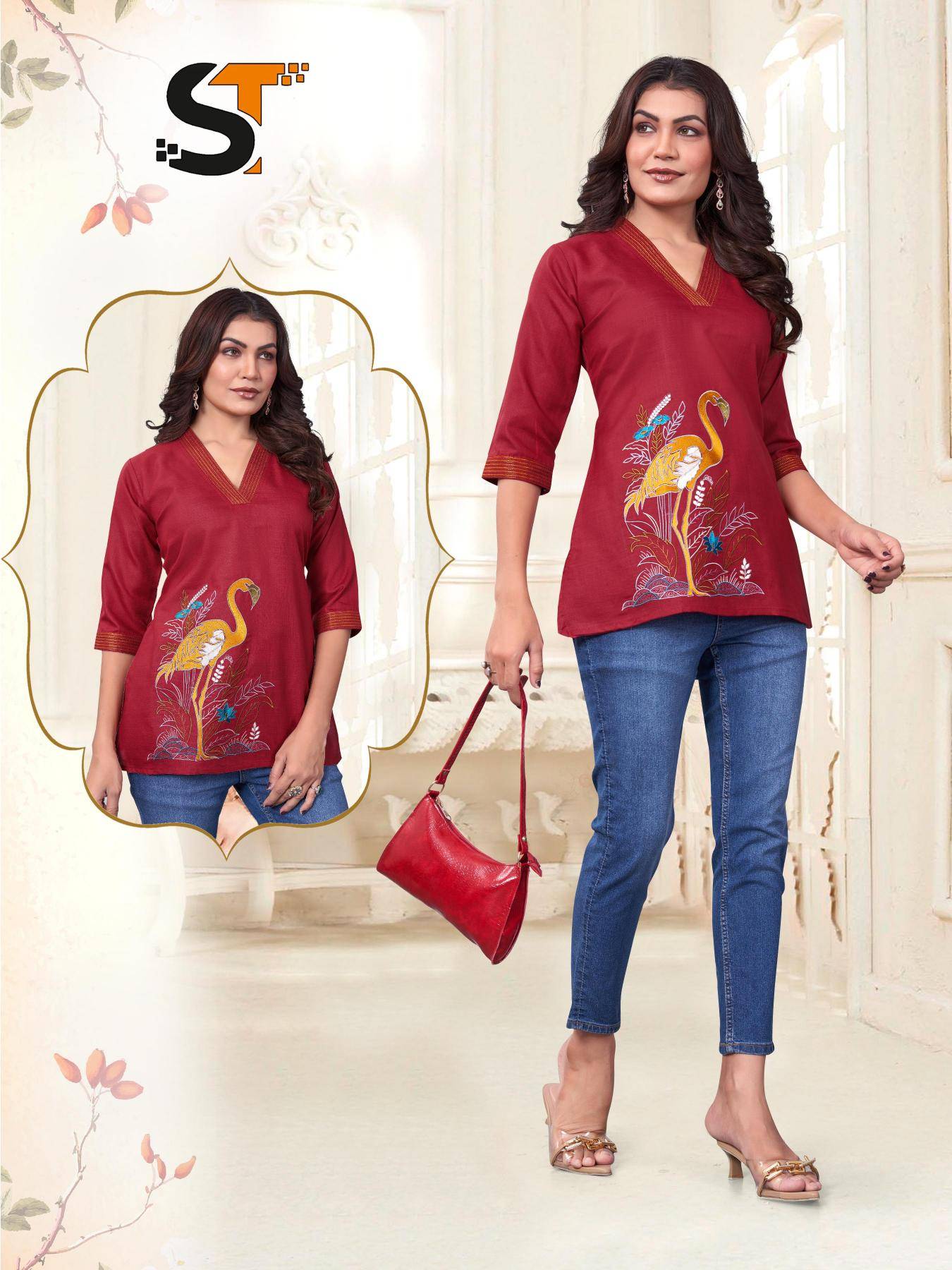Shree salasar cotton top indian chikan kurtis