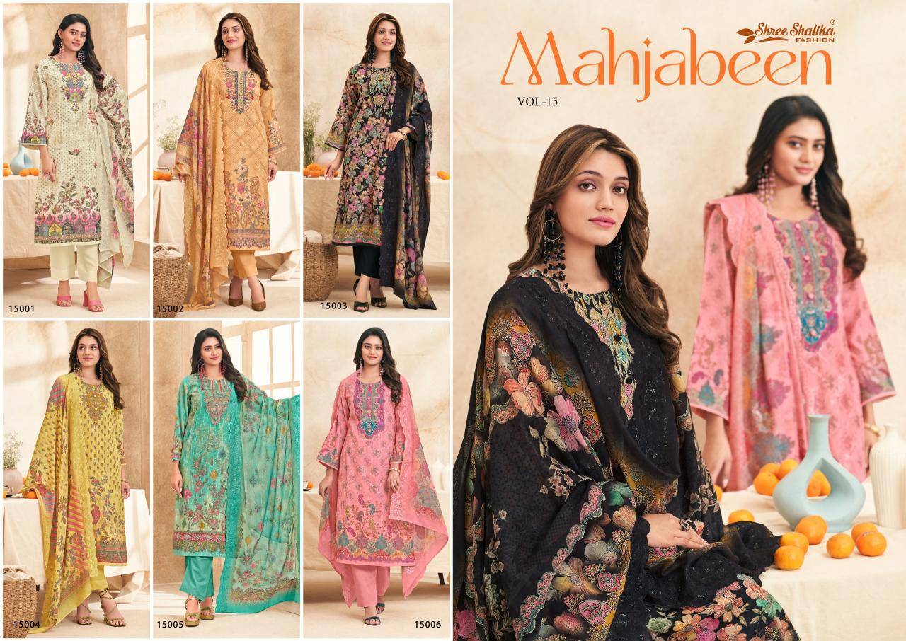 Shree salika mahjabeen vol 15 Unstitched dress material wholesale