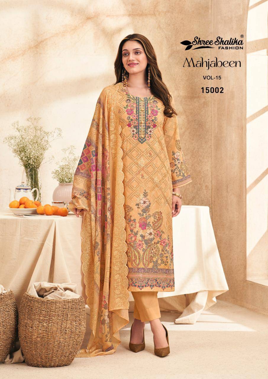 Shree salika mahjabeen vol 15 Unstitched dress material wholesale