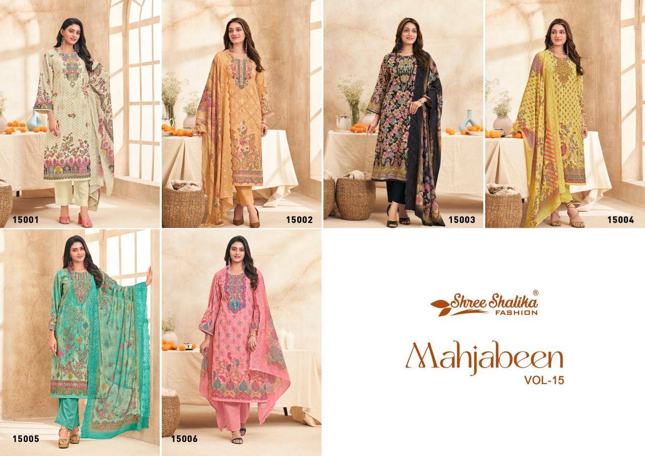 Shree salika mahjabeen vol 15 Unstitched dress material wholesale