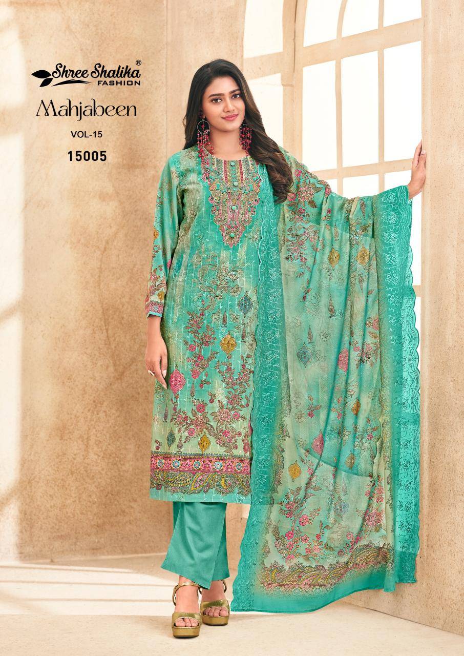 Shree salika mahjabeen vol 15 Unstitched dress material wholesale
