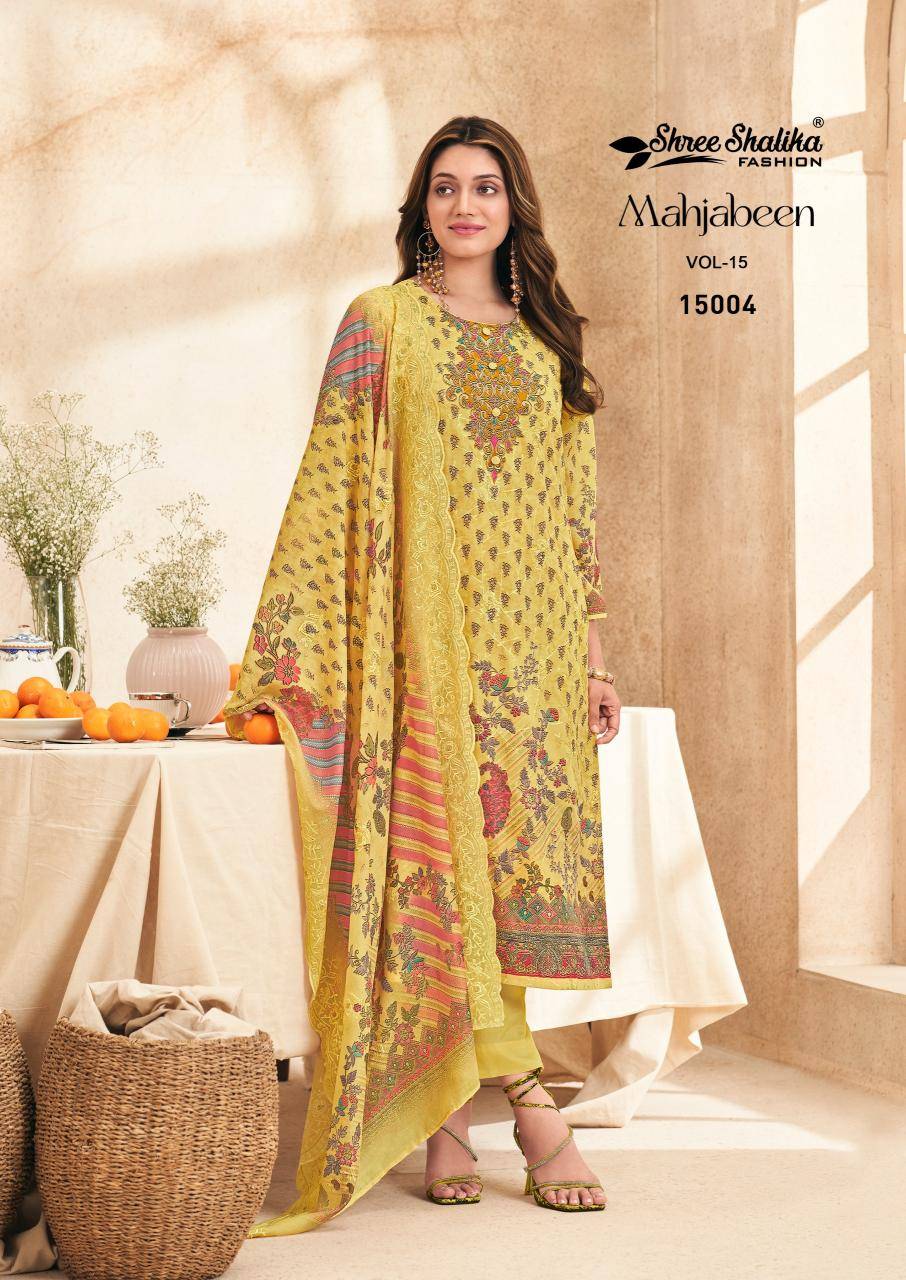 Shree salika mahjabeen vol 15 Unstitched dress material wholesale