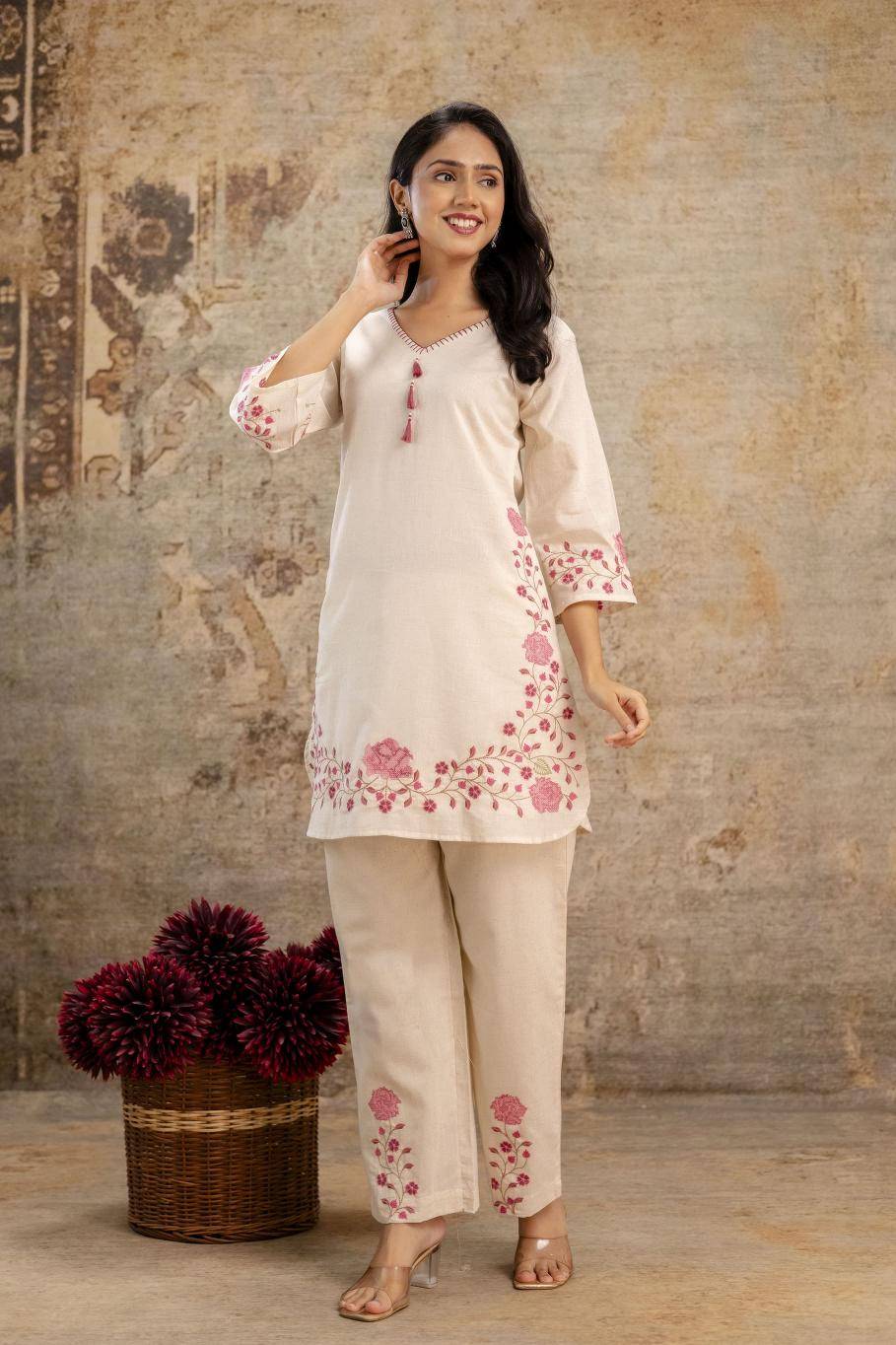 Karma cotton flex coord set indian cotton kurti