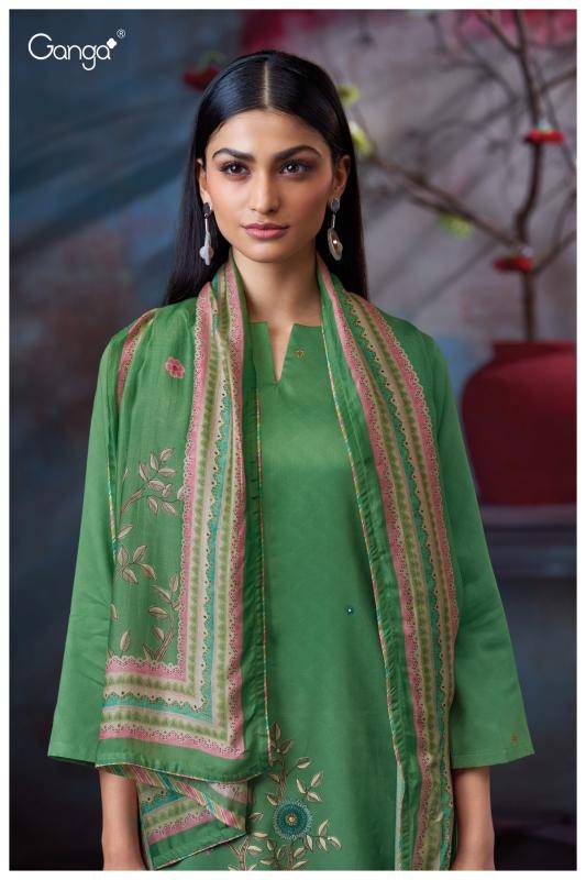 Ganga swaalina 3722 Indian dress material wholesale