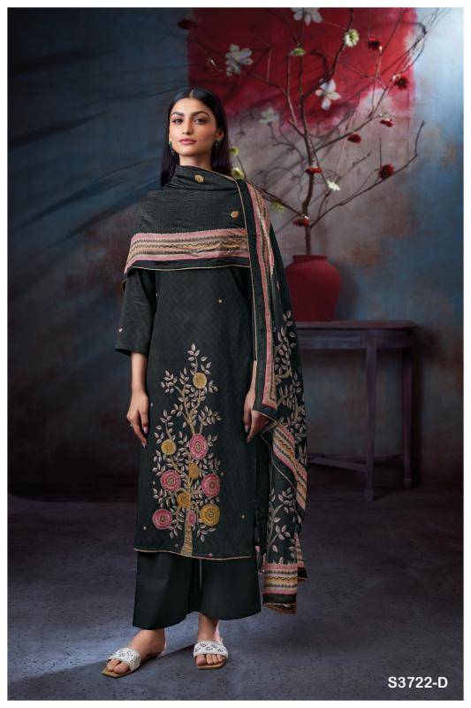 Ganga swaalina 3722 Indian dress material wholesale