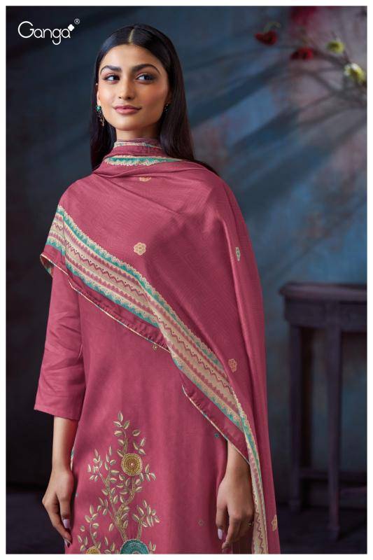 Ganga swaalina 3722 Indian dress material wholesale