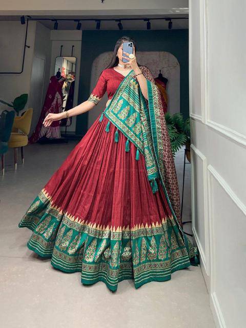 AJRAKH Tussar Silk bridal lehenga wholesale suppliers