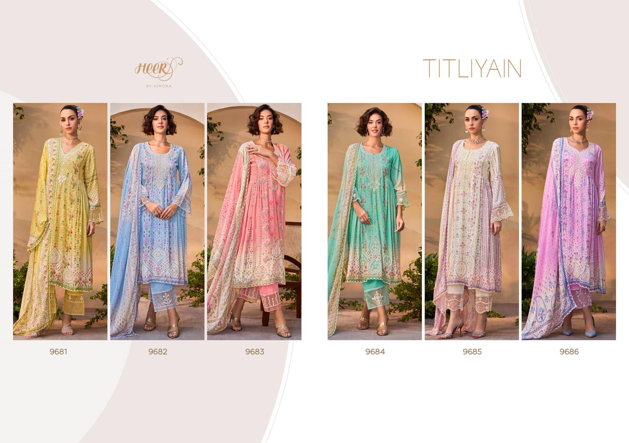 Kimora heer titaliya vol-212 Dress material combo pack wholesale