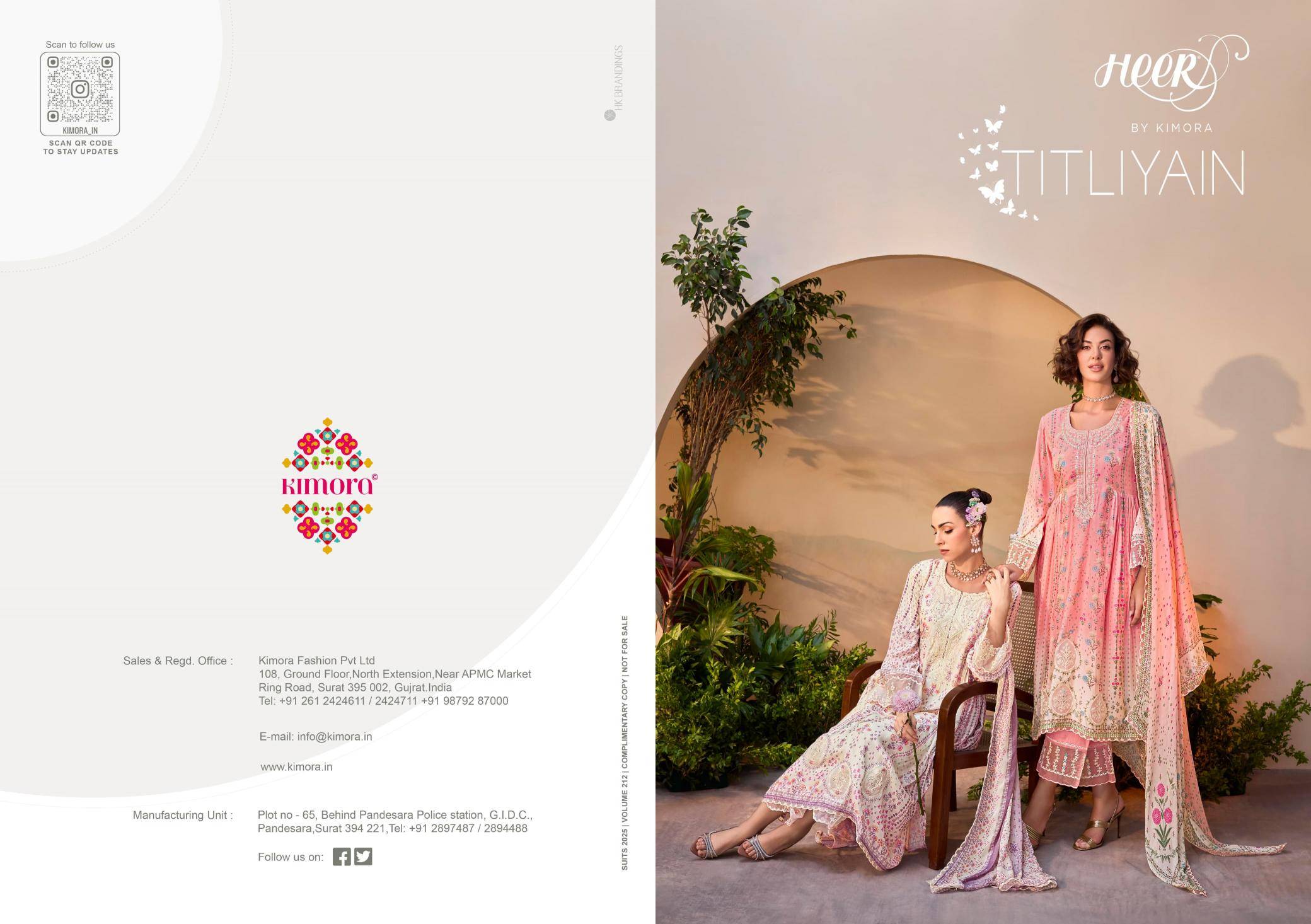 Kimora heer titaliya vol-212 Dress material combo pack wholesale