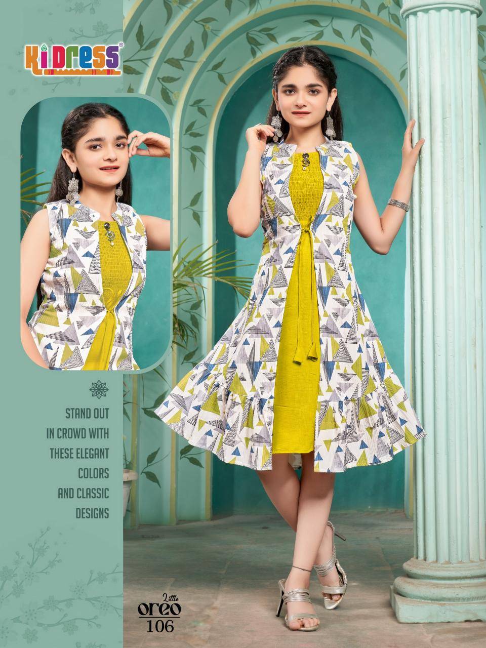 Aanchi little oreo indian kurti with jeans