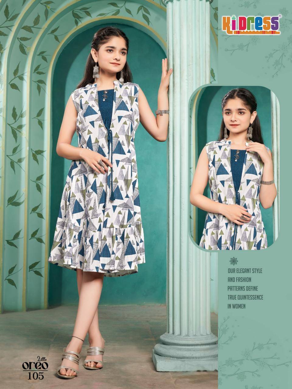 Aanchi little oreo indian kurti with jeans