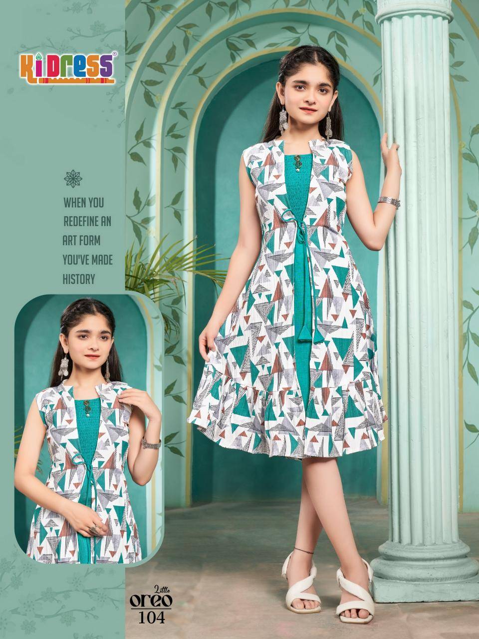 Aanchi little oreo indian kurti with jeans