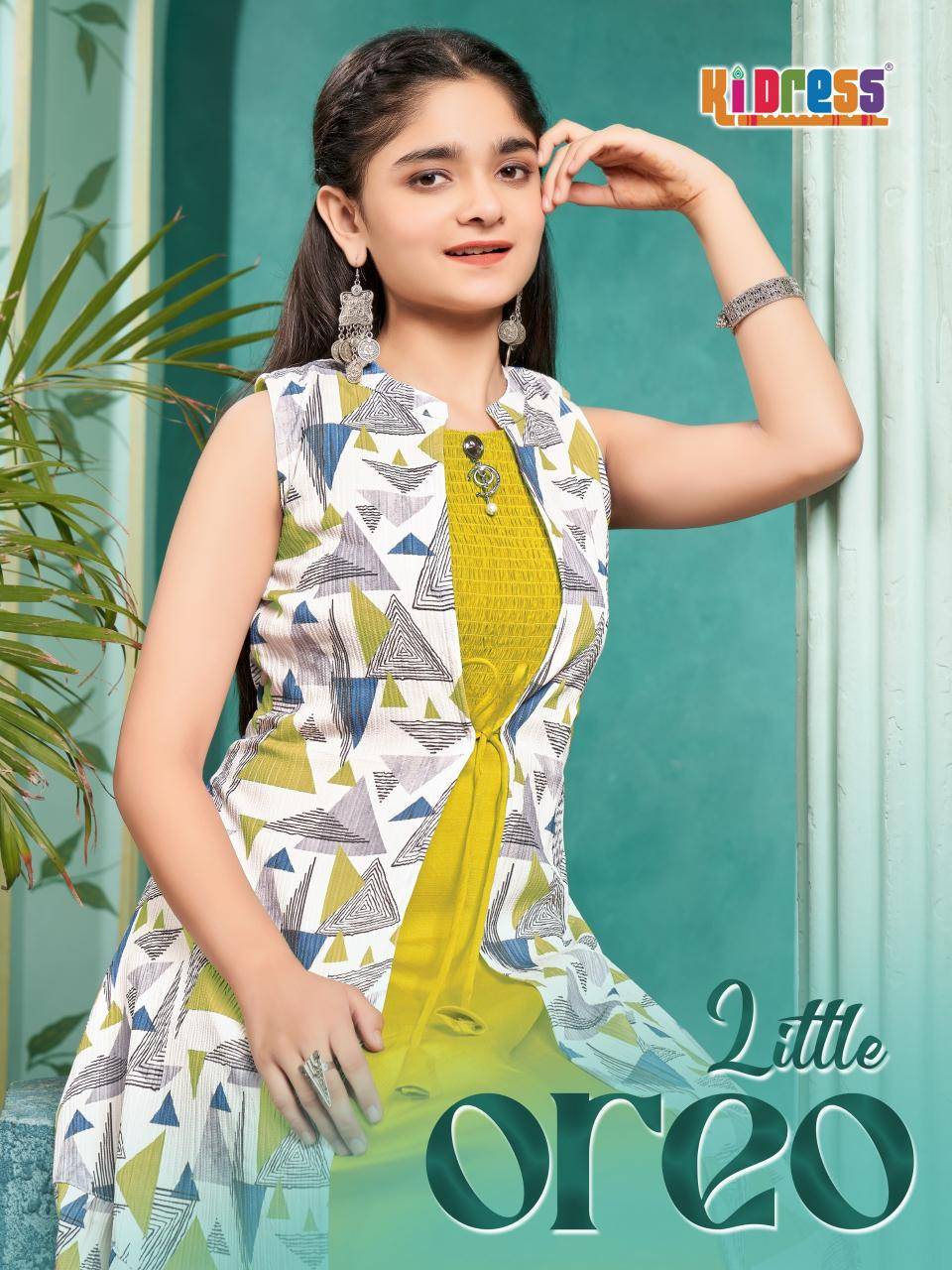 Aanchi little oreo indian kurti with jeans