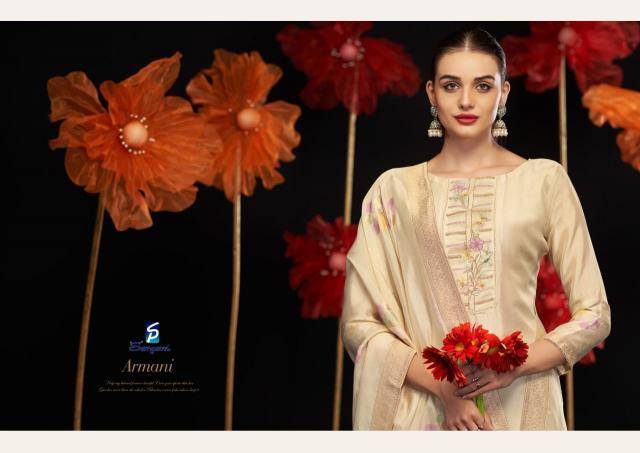 Sargam prints armani Dress material wholesale market in India