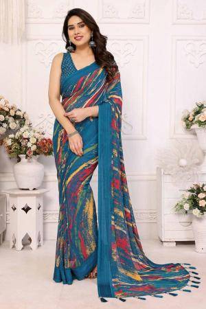 GC soft georgette patta printed Surat sarees wholesale suppliers