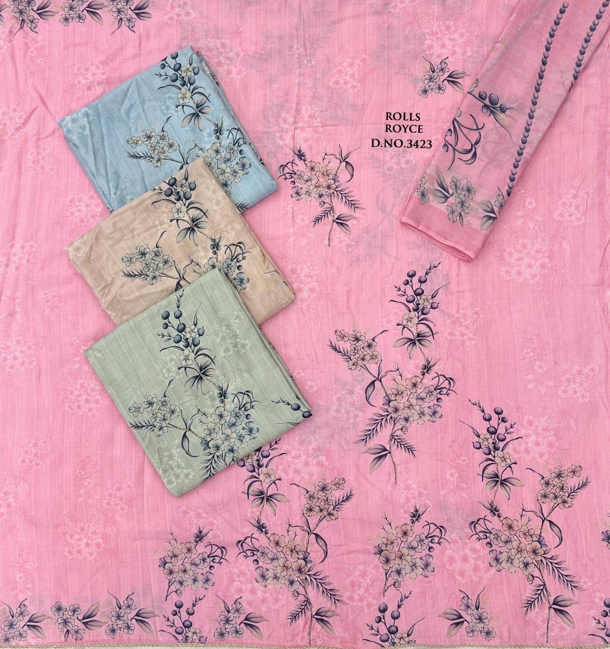 Bipson prints rolls royce 3423 Bulk dress material suppliers in India