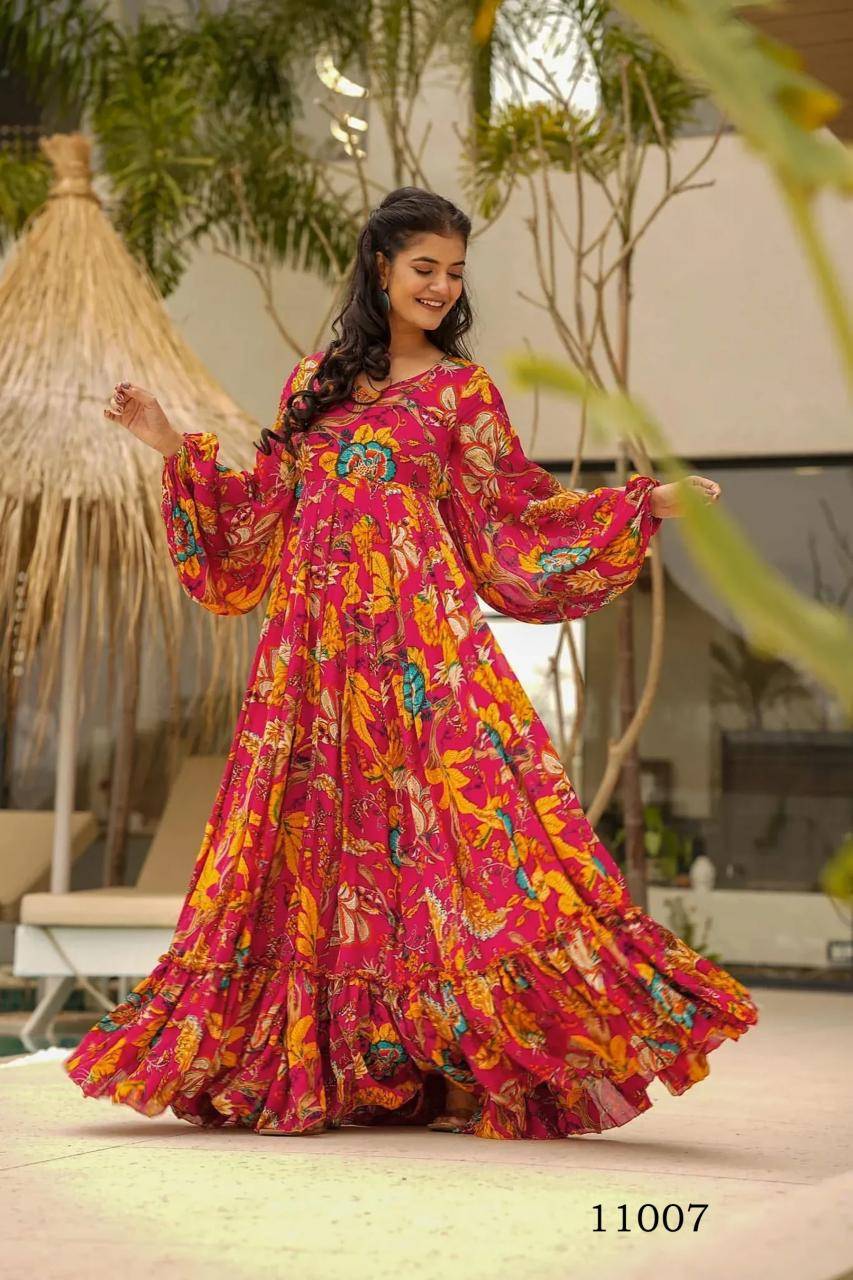 Clora vol 11 Gown Kurti exporters in Surat