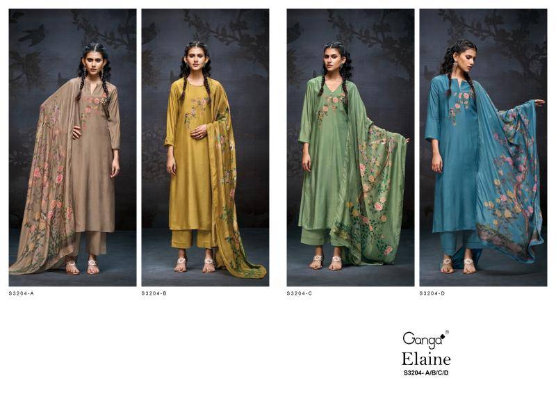 Ganga elaine 3204 Dress material wholesale in Surat