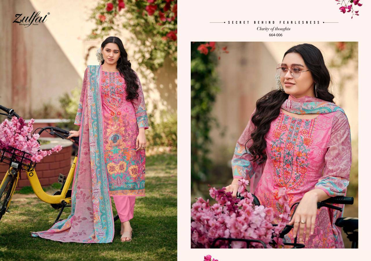 Zulfat designer suits gulnaaz vol 6 Dress material in bulk for shop