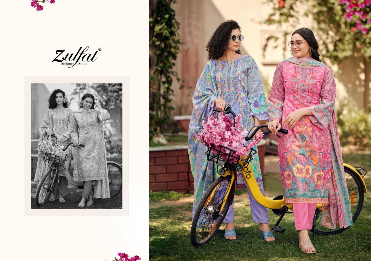 Zulfat designer suits gulnaaz vol 6 Dress material in bulk for shop