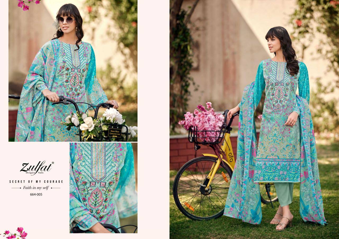 Zulfat designer suits gulnaaz vol 6 Dress material in bulk for shop