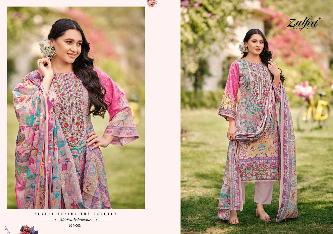 Zulfat designer suits gulnaaz vol 6 Dress material in bulk for shop