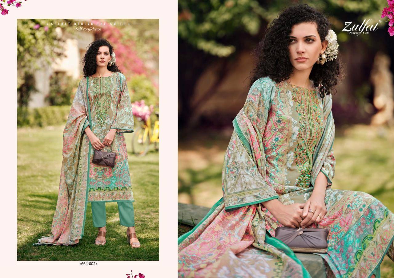 Zulfat designer suits gulnaaz vol 6 Dress material in bulk for shop