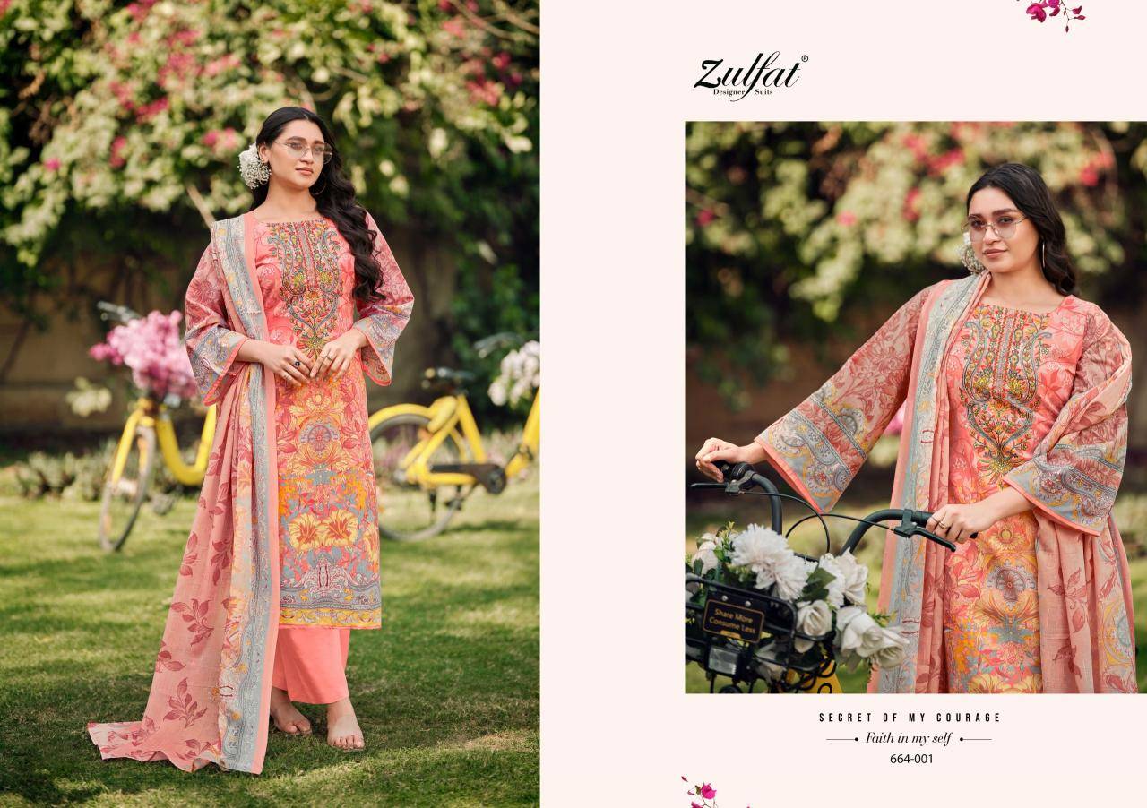 Zulfat designer suits gulnaaz vol 6 Dress material in bulk for shop