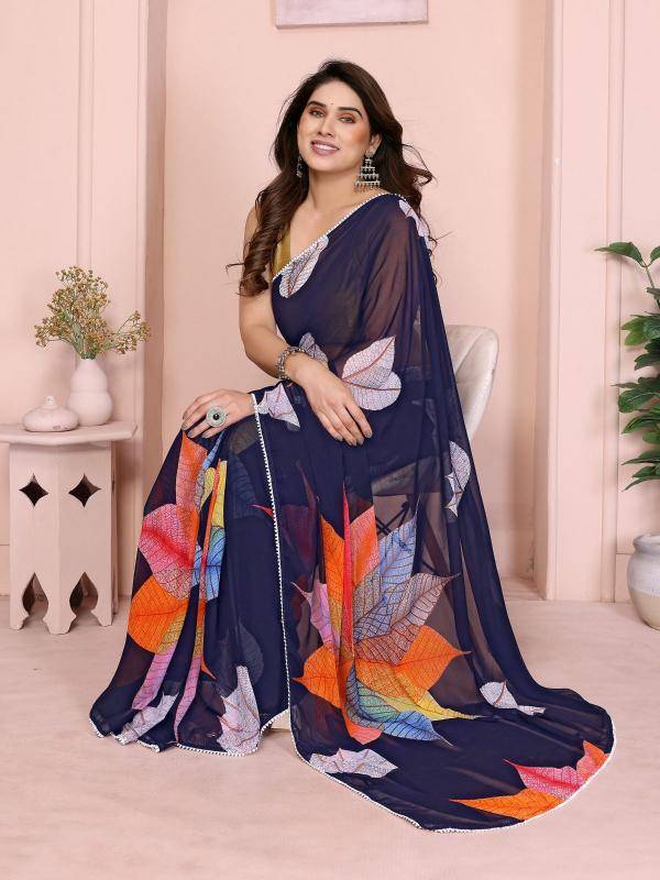 GC georgette with lace Saree wholesalers online