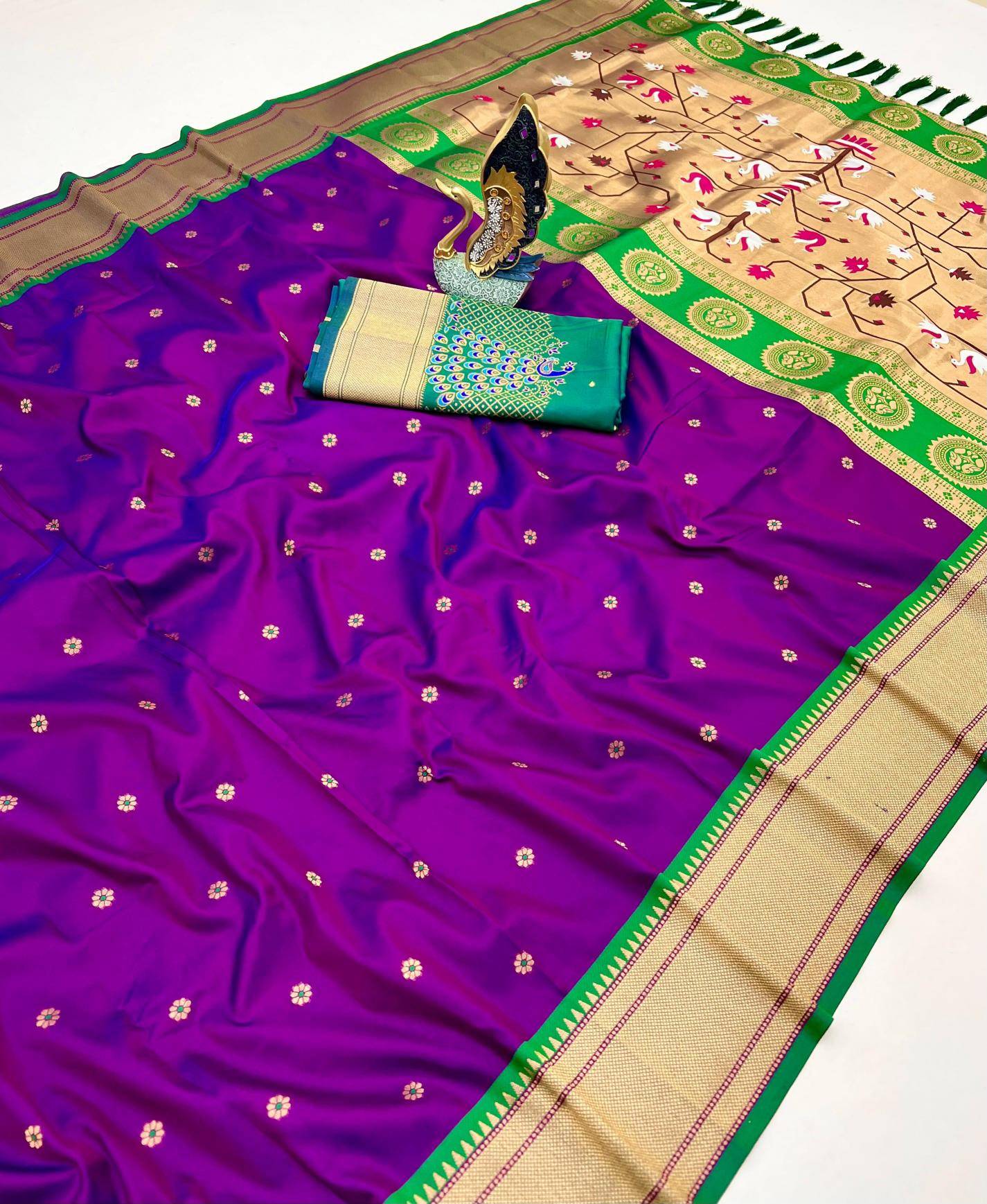 Onam festival special hansraj paithani silk Designer sarees on sale