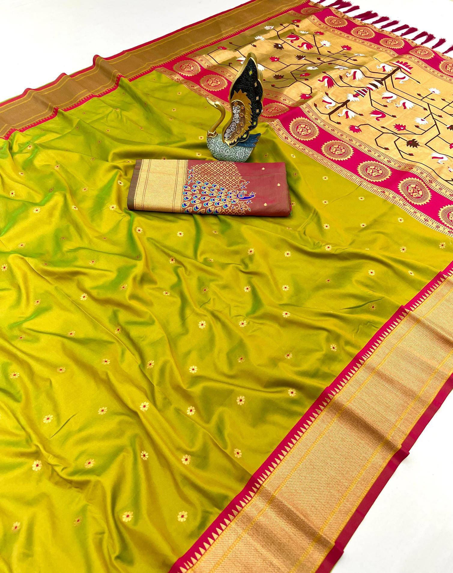 Onam festival special hansraj paithani silk Designer sarees on sale