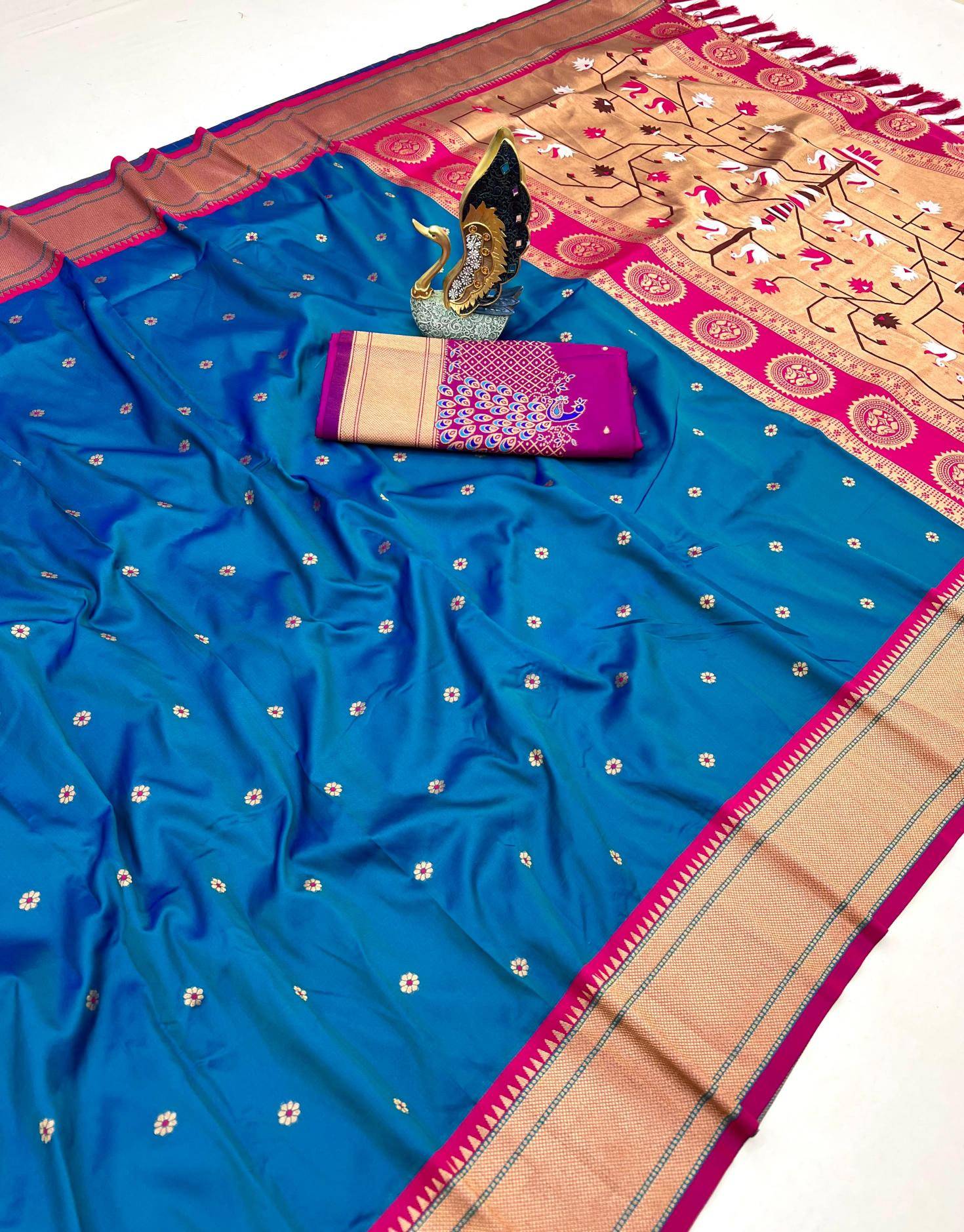 Onam festival special hansraj paithani silk Designer sarees on sale